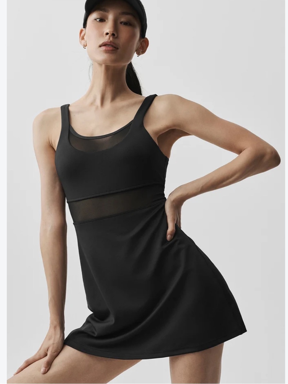 ALO Yoga Airlift Double Trouble Tennis Dress Black XXS